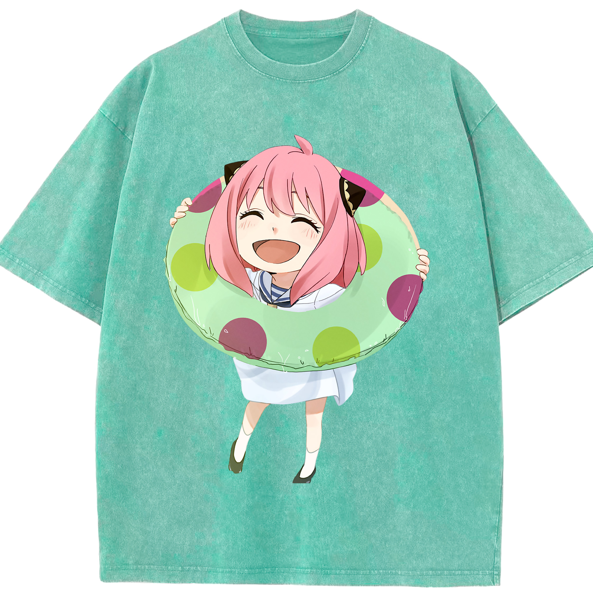 （画像用） SPY×FAMILY间谍家家酒 綿100% ヴィンテージ風 半袖Tシャツ（フロントプリント）